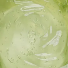Close-up of clear aloe leaf gel